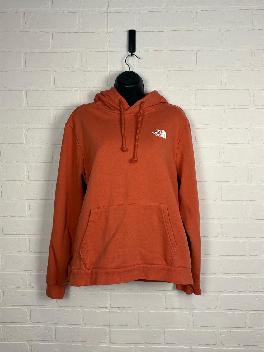 The North Face Women Hoodie Orange Never Stop Exploring Box Logo Size L